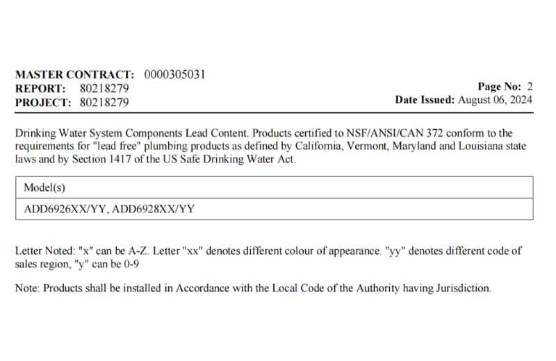 Philips countertop ro certification Philips countertop ro certification image sent by customer support