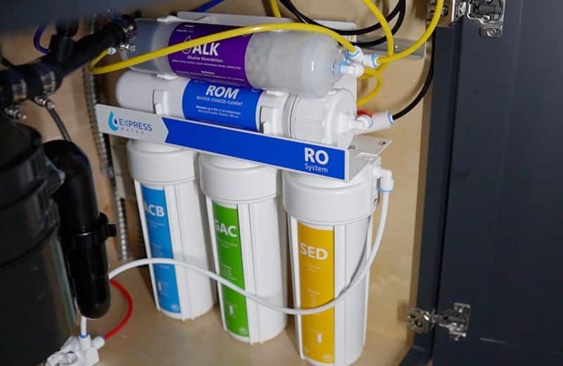 Express RO5DX Filter Materials Express Water RO5DX Filter parts installed undersink